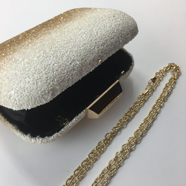 Sparkly Ombre Oval Clutch