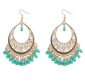 Earrings with Turquoise Beads