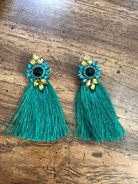 Ethnic Tassel Spring Color Drop Earring