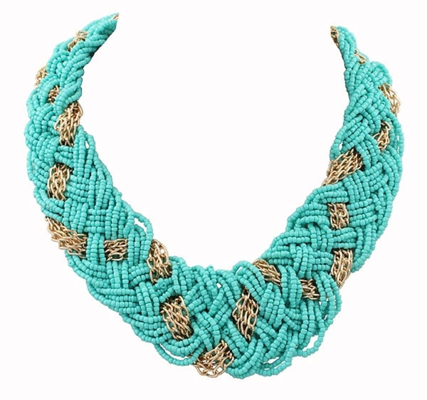 Turquoise Small Bead Necklace