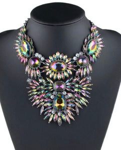 Bohemian Crystal Spikes Necklace