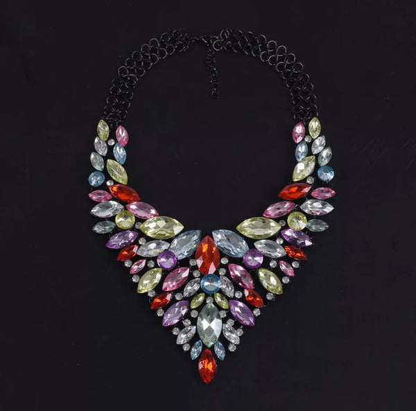 Multicolored Drop Necklace