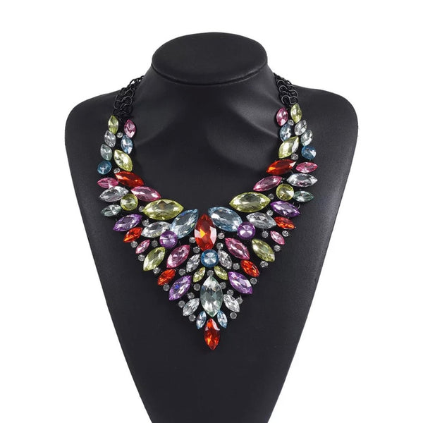 Multicolored Drop Necklace