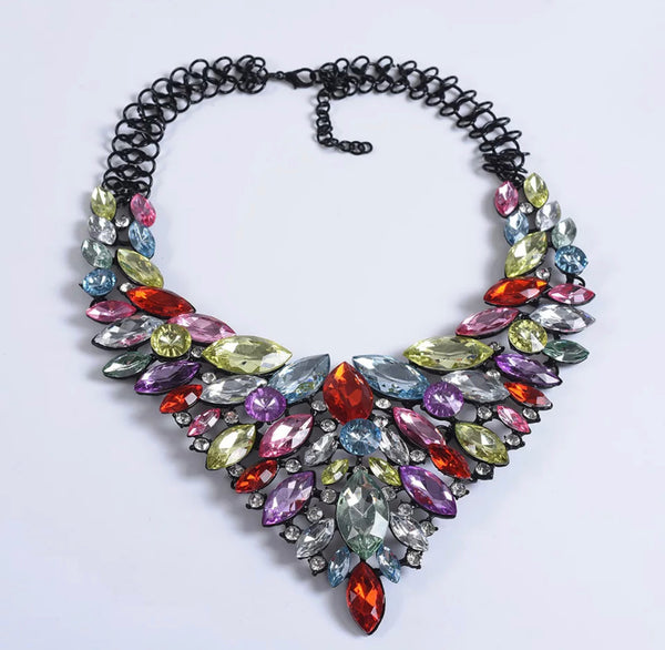 Multicolored Drop Necklace