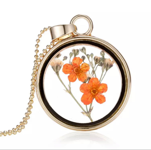 Dried Flower Necklace